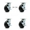 Service Caster 6 Inch Polyolefin Caster Set with Roller Bearings 4 Brake 2 Swivel Lock SCC SCC-30CS620-POR-TLB-BSL-2-TLB-2 - alternate 1